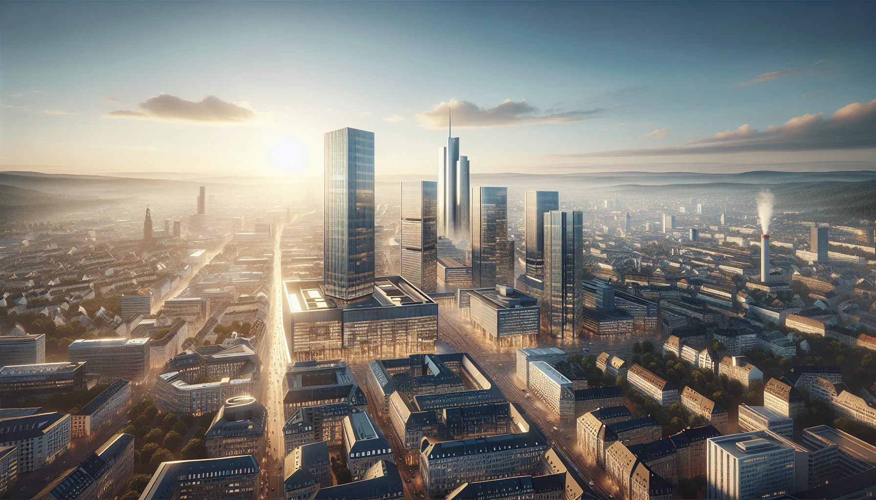 Betriebliche Altersvorsorge in Karlsruhe - Geschäftsviertel mit modernen Bürogebäuden