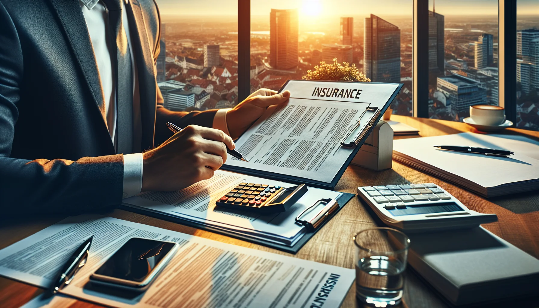Haftpflichtversicherung Beratung in Mannheim - Versicherungsunterlagen auf Schreibtisch