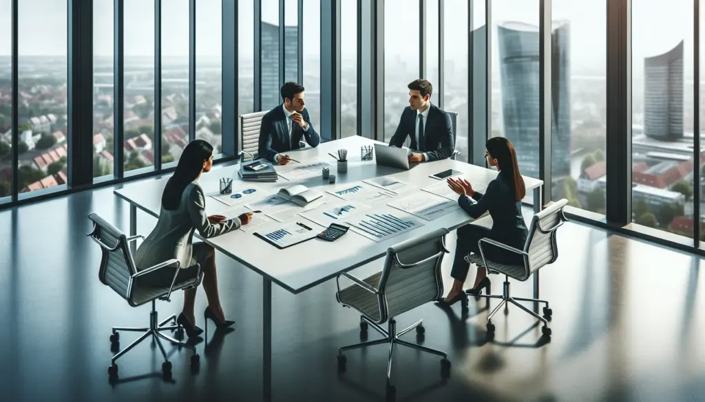 Professionelle Finanzberatung in Mannheim - Beratungsgespräch im modernen Büro