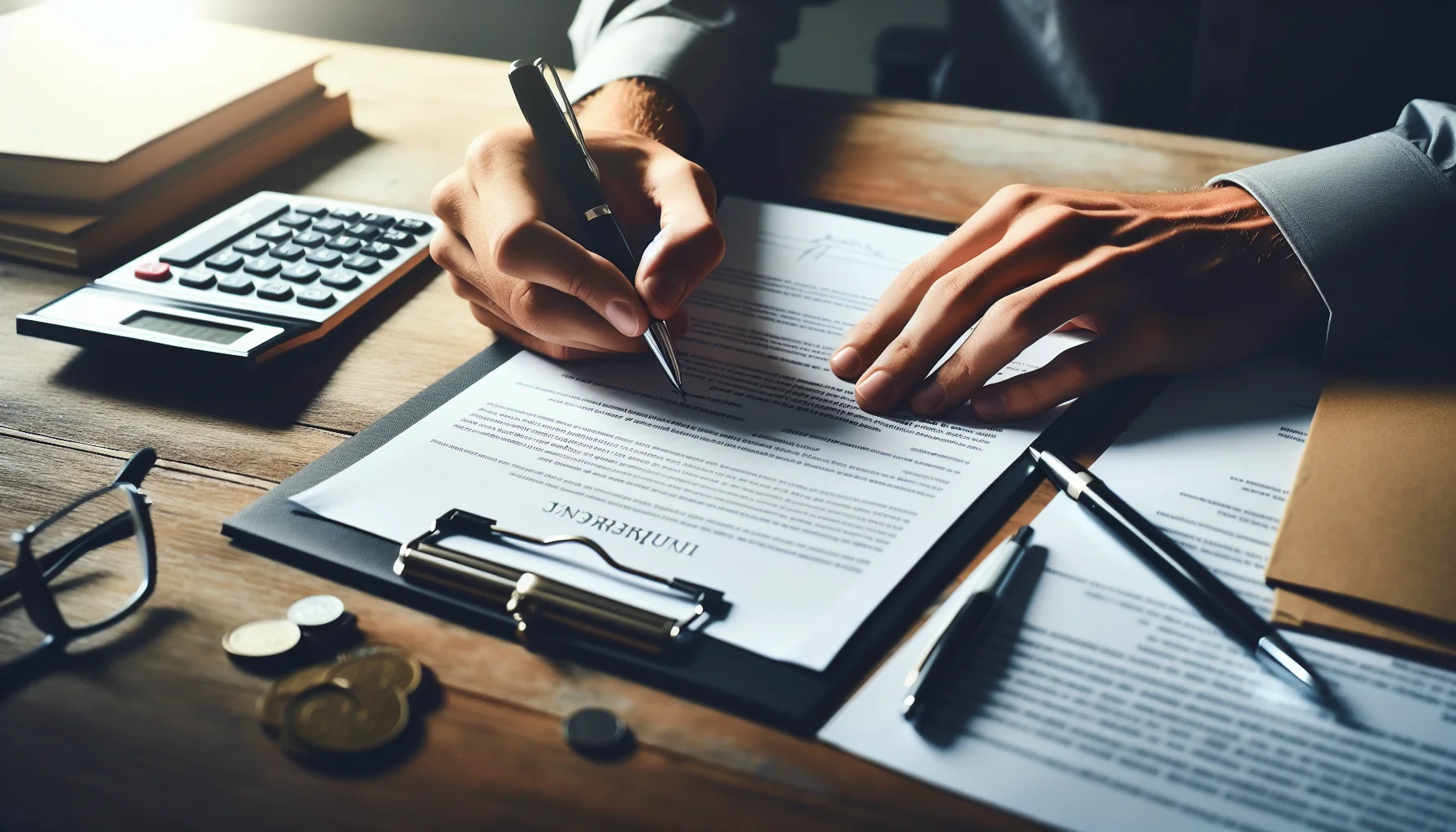 Unterzeichnung von Versicherungsunterlagen - Beratungsprozess für Risikolebensversicherung