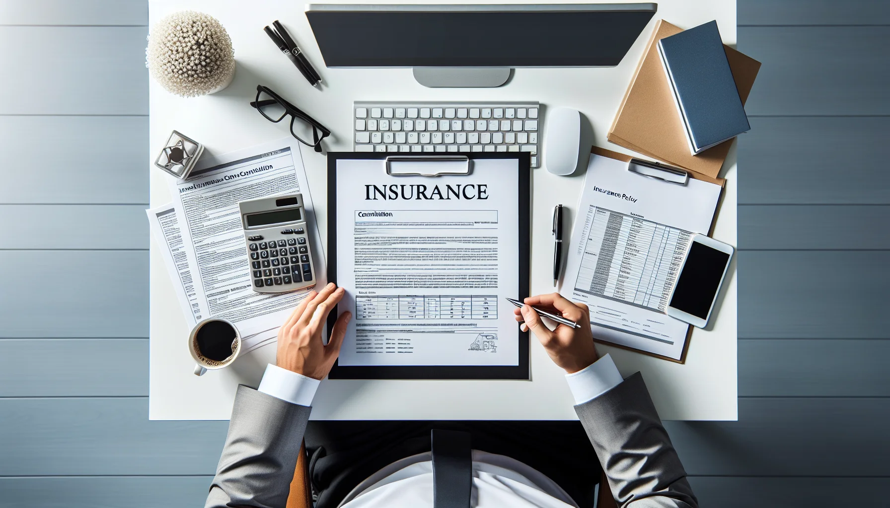 Versicherungsberater Karlsruhe - Beratungsgespräch mit wichtigen Policen