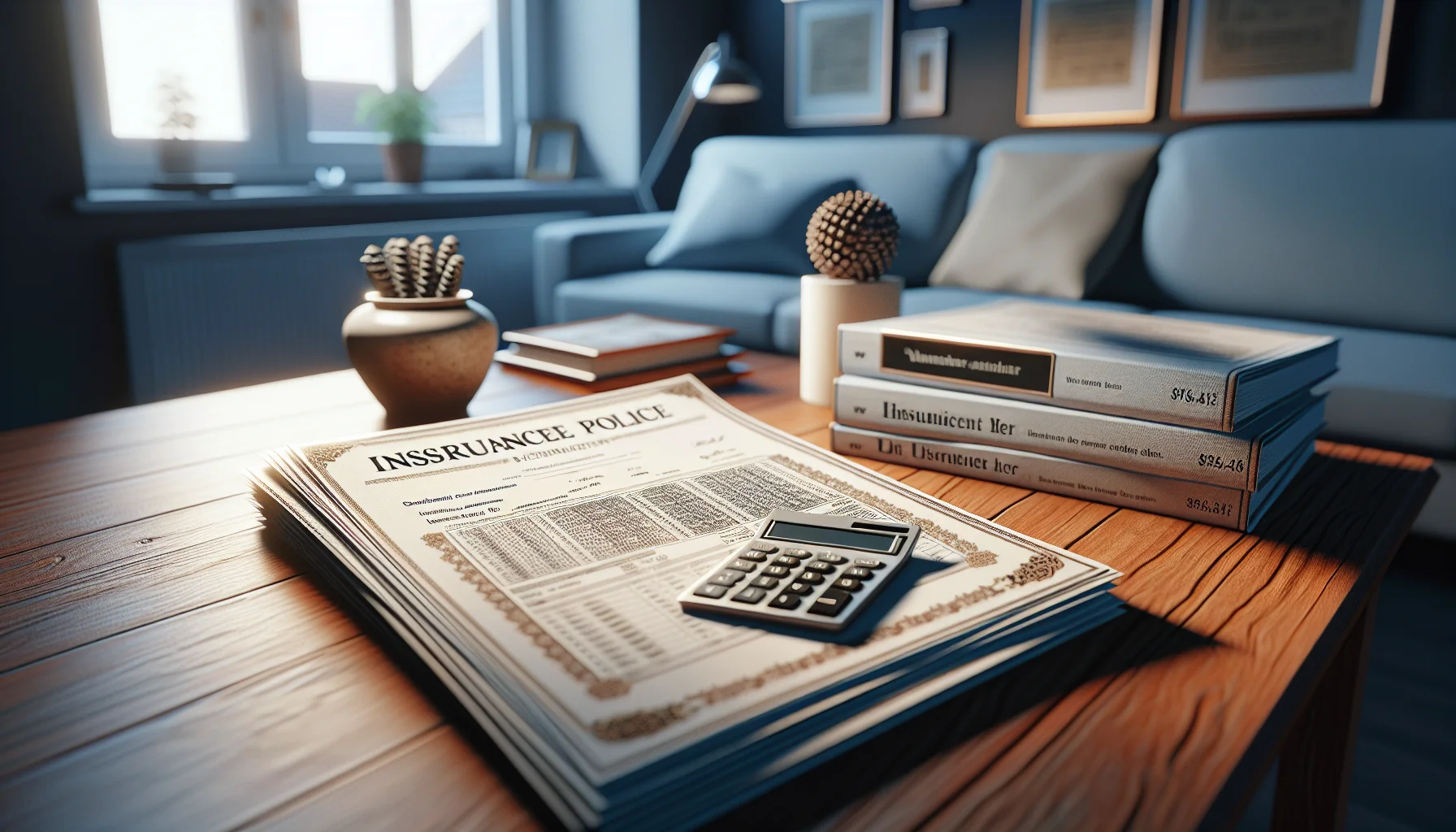 Versicherungsunterlagen und Kostenberechnung für Hausratversicherung