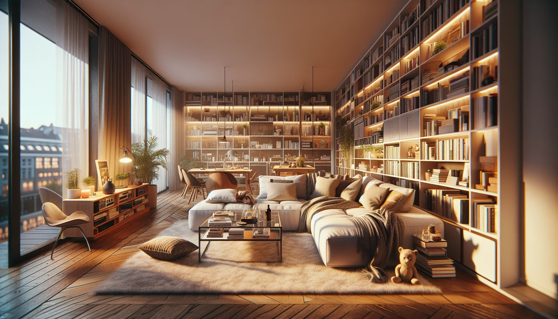 Wohnzimmer mit Hausrat und Einrichtungsgegenständen für Hausratversicherung in Karlsruhe