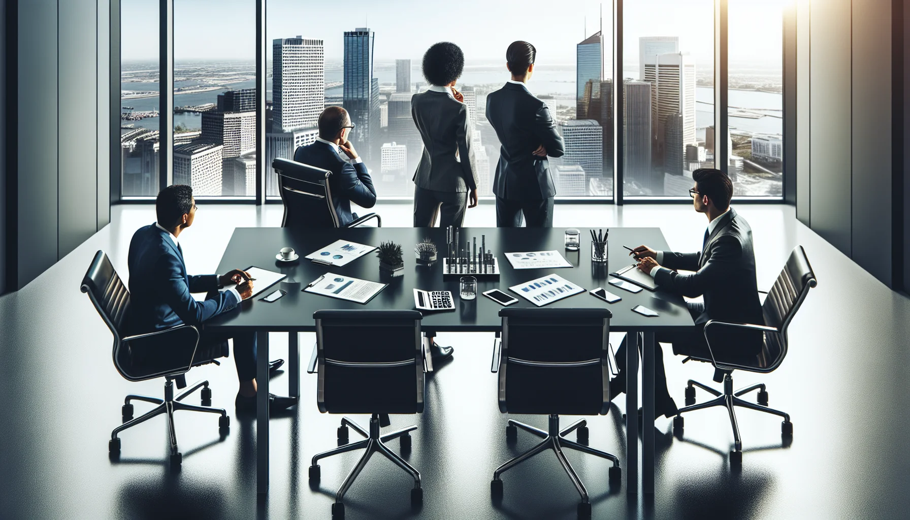 Finanzberater Meeting in Karlsruhe mit Stadtblick