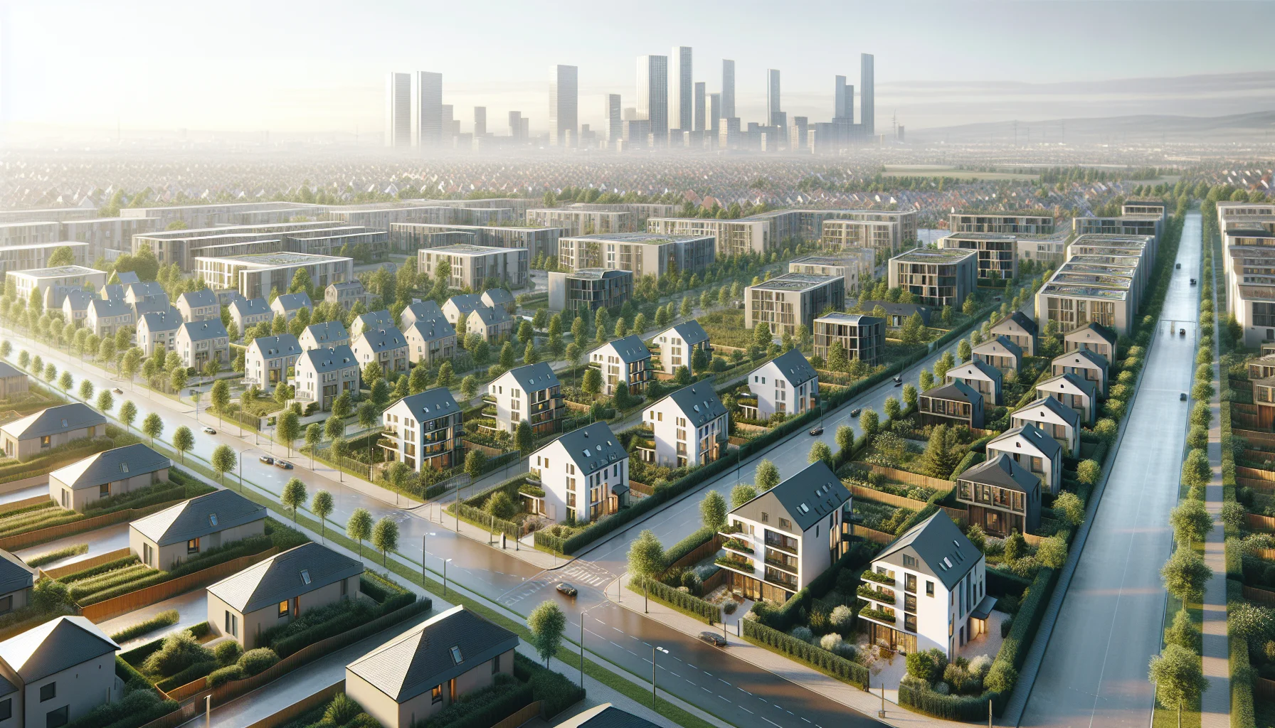 Wohngebiet in Karlsruhe mit verschiedenen Haustypen und Preisklassen für Immobilienkauf 2026