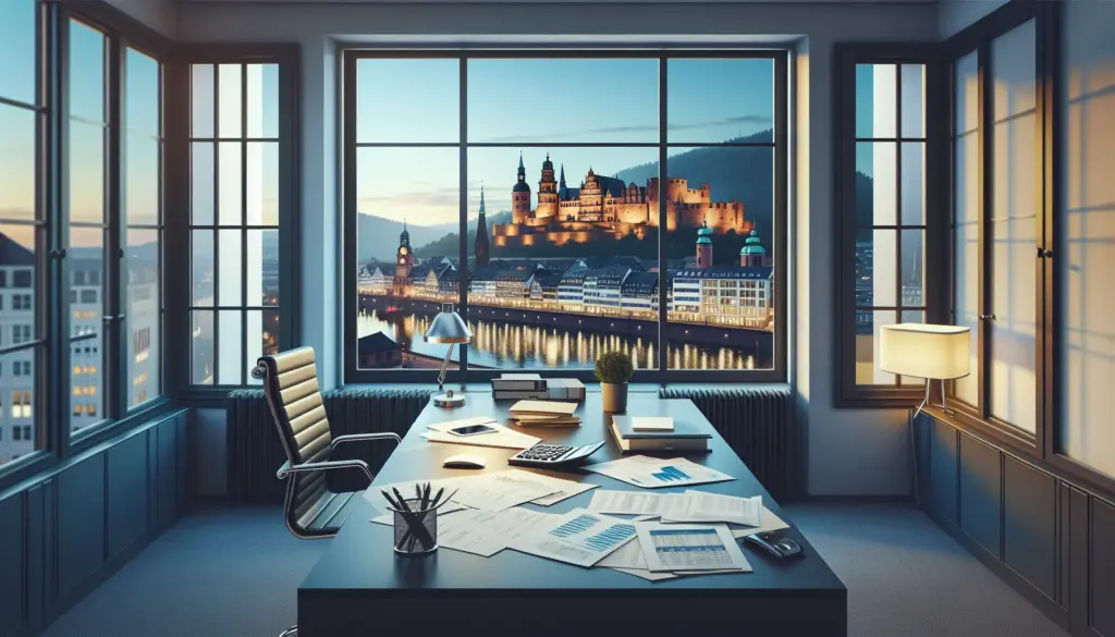 Finanzberatung Heidelberg - Professionelles Beratungsbüro mit Blick auf Heidelberger Schloss