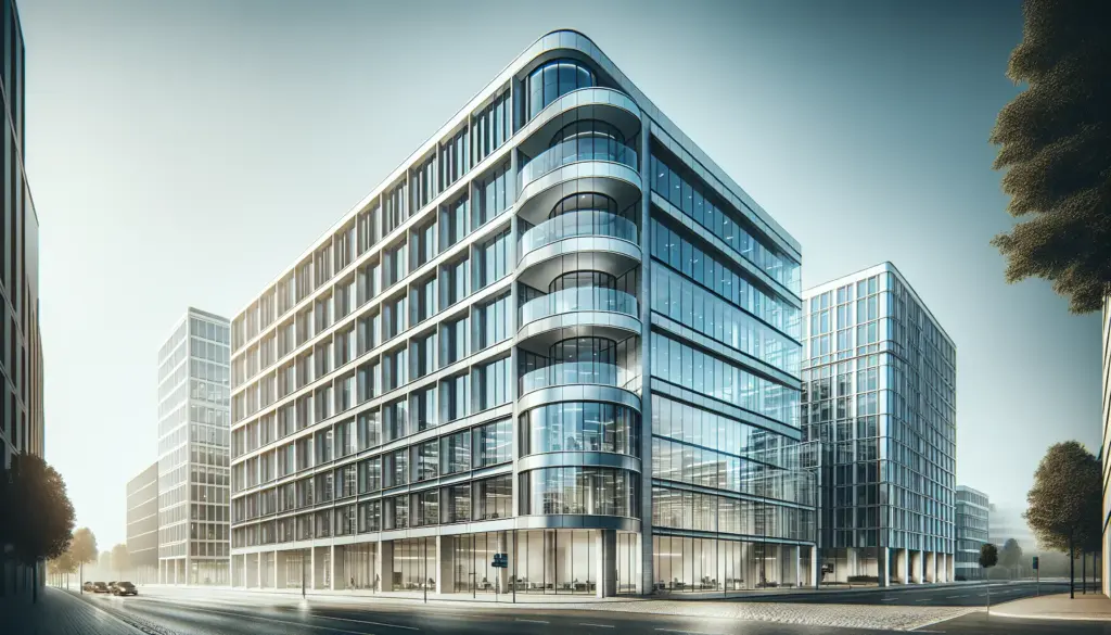Moderne Bürogebäude in Karlsruhe für betriebliche Altersvorsorge